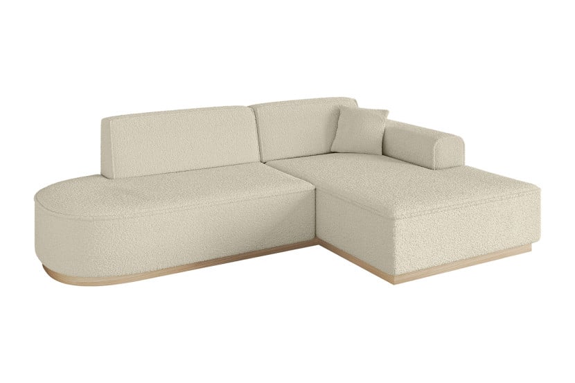 Narożnik prawostronny bez funkcji spania IREA-L1 232x165x80 Beżowy 753422
