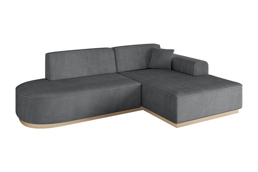 Narożnik prawostronny bez funkcji spania IREA-L1 232x165x80 Ciemnoszary 753278