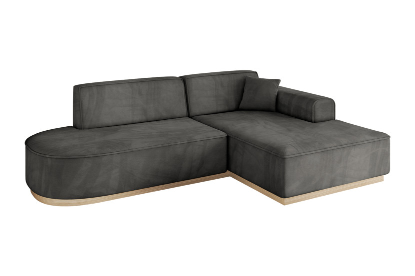 Narożnik prawostronny bez funkcji spania IREA-L1 232x165x80 Ciemnoszary 753219