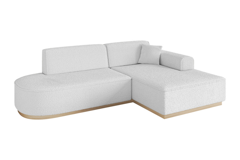 Narożnik prawostronny bez funkcji spania IREA-L1 232x165x80 cm Biały 753305