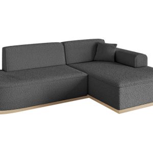 Narożnik prawostronny bez funkcji spania IREA-L1 232x165x80 cm Szary 753346