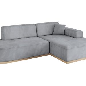 Narożnik prawostronny bez funkcji spania IREA-L1 232x165x80 cm Szary 753437
