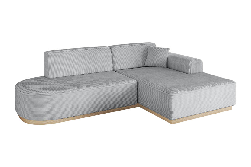 Narożnik prawostronny bez funkcji spania IREA-L1 232x165x80 cm Szary 753239