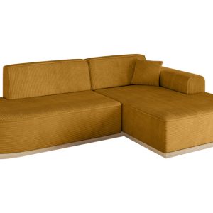 Narożnik prawostronny bez funkcji spania IREA-L1 232x165x80 cm Żółty 753402