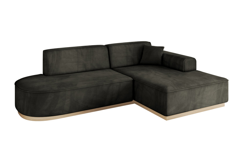 Narożnik prawostronny bez funkcji spania IREA-L1 232x165x80 Czarny 753376