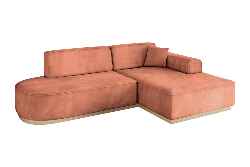 Narożnik prawostronny bez funkcji spania IREA-L1 232x165x80 Morelowy 753324