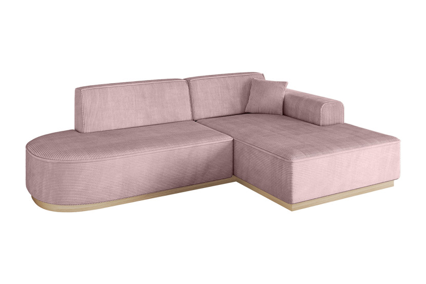 Narożnik prawostronny bez funkcji spania IREA-L1 232x165x80 Różowy 753445