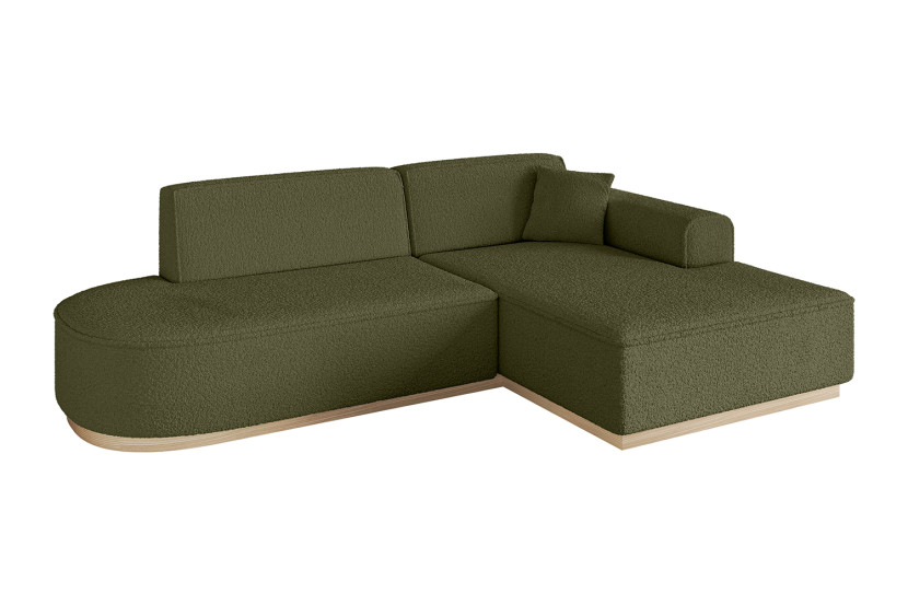 Narożnik prawostronny bez funkcji spania IREA-L1 232x165x80 Zielony 753272