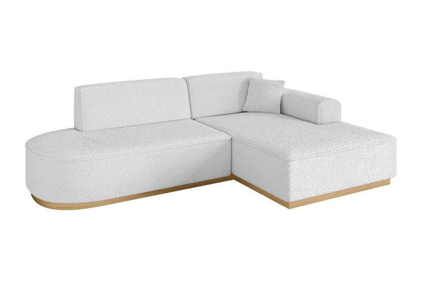 Narożnik prawostronny bez funkcji spania IREA-L1-v2 232x165x80 cm Biały 753298