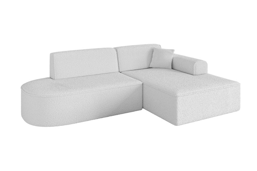 Narożnik prawostronny bez funkcji spania IREA-L1-v3 232x165x77 cm Biały 753426
