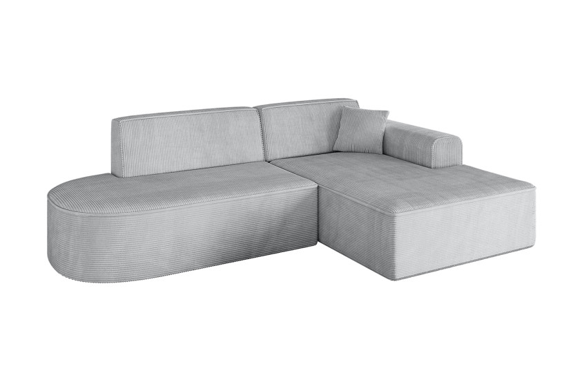 Narożnik prawostronny bez funkcji spania IREA-L1-v3 232x165x77 cm Szary 753241