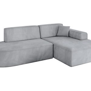 Narożnik prawostronny bez funkcji spania IREA-L1-v3 232x165x77 cm Szary 753381 Narożnik prawostronny bez funkcji spania IREA-L1-v3 232x165x77 cm Szary 753381