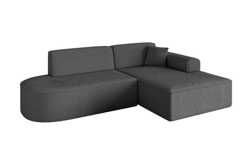 Narożnik prawostronny bez funkcji spania IREA-L1-v3 232x165x77 cm Szary 753222