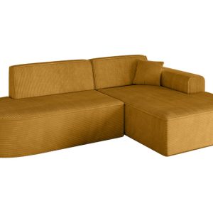 Narożnik prawostronny bez funkcji spania IREA-L1-v3 232x165x77 cm Żółty 753467 Narożnik prawostronny bez funkcji spania IREA-L1-v3 232x165x77 cm Żółty 753467
