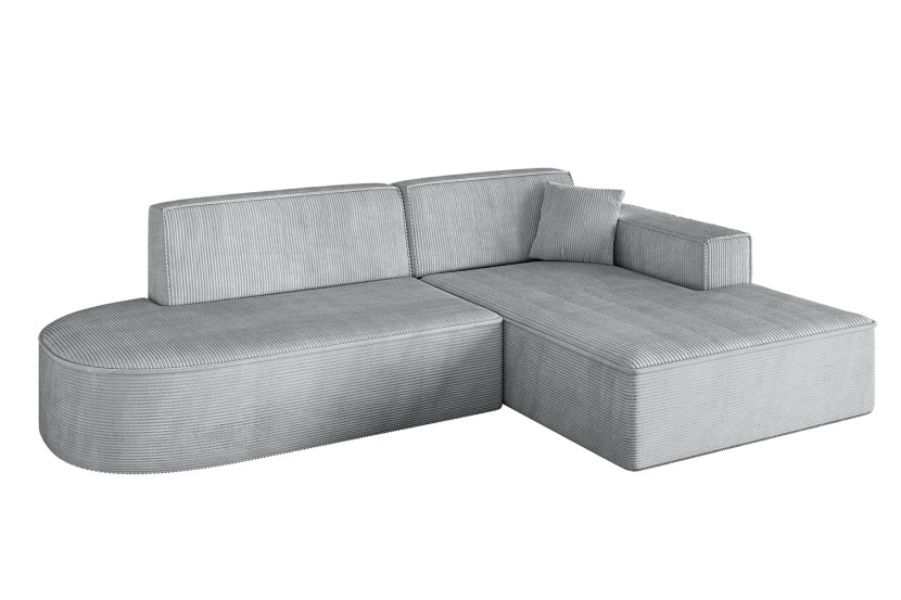 Narożnik prawostronny bez funkcji spania IREA-L1-v4 232x165x77 cm Szary 775399