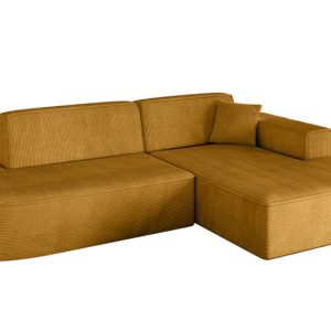 Narożnik prawostronny bez funkcji spania IREA-L1-v4 232x165x77 cm Żółty 775391 Narożnik prawostronny bez funkcji spania IREA-L1-v4 232x165x77 cm Żółty 775391