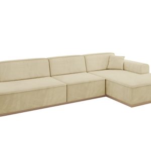 Narożnik prawostronny bez funkcji spania IREA-L2 327x165x80 Beżowy 753369