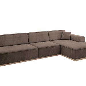 Narożnik prawostronny bez funkcji spania IREA-L2 327x165x80 Brązowy 753393
