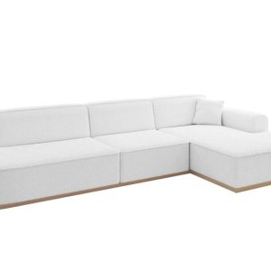 Narożnik prawostronny bez funkcji spania IREA-L2 327x165x80 cm Biały 753394