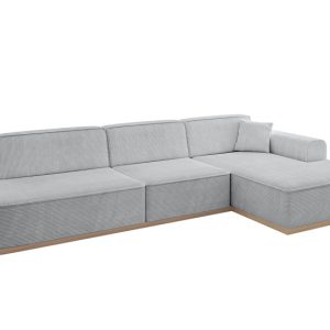 Narożnik prawostronny bez funkcji spania IREA-L2 327x165x80 cm Szary 753330