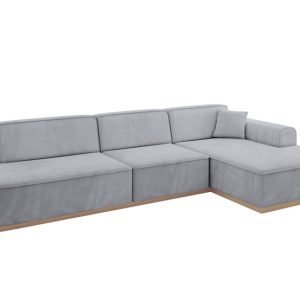 Narożnik prawostronny bez funkcji spania IREA-L2 327x165x80 cm Szary 753319