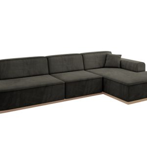 Narożnik prawostronny bez funkcji spania IREA-L2 327x165x80 Czarny 753389 Narożnik prawostronny bez funkcji spania IREA-L2 327x165x80 Czarny 753389