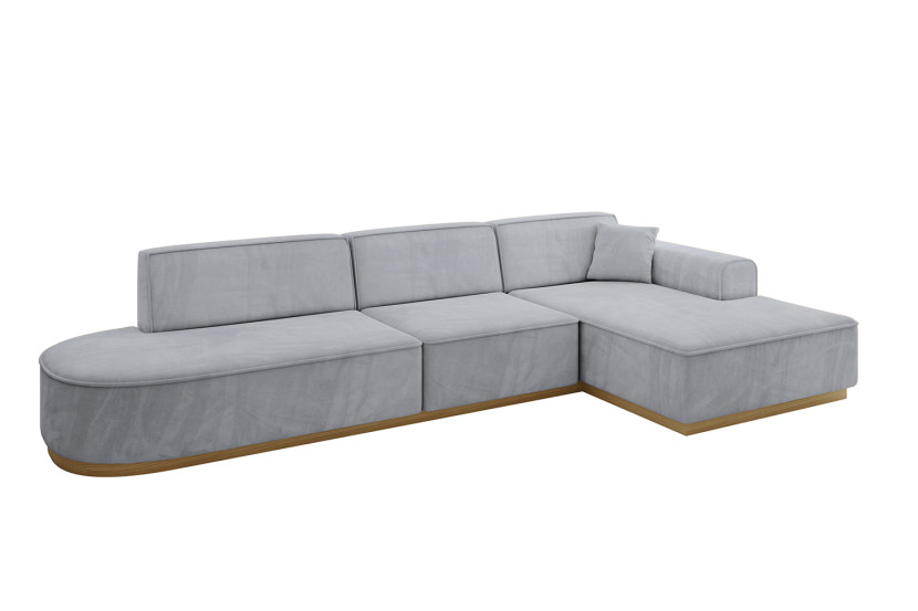 Narożnik prawostronny bez funkcji spania IREA-L2-v2 327x165x80 cm Szary 753456