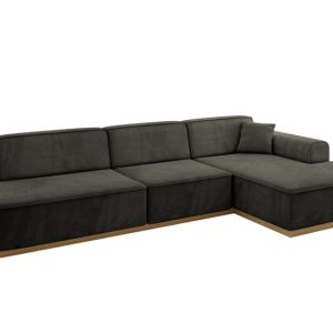 Narożnik prawostronny bez funkcji spania IREA-L2-v2 327x165x80 Czarny 753396 Narożnik prawostronny bez funkcji spania IREA-L2-v2 327x165x80 Czarny 753396