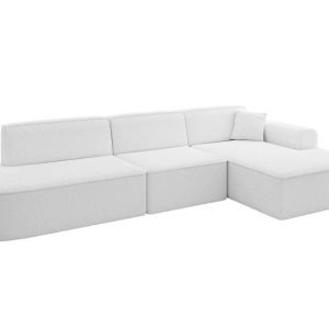 Narożnik prawostronny bez funkcji spania IREA-L2-v3 327x165x77 cm Biały 753379 Narożnik prawostronny bez funkcji spania IREA-L2-v3 327x165x77 cm Biały 753379