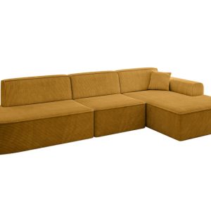Narożnik prawostronny bez funkcji spania IREA-L2-v3 327x165x77 cm Żółty 753373 Narożnik prawostronny bez funkcji spania IREA-L2-v3 327x165x77 cm Żółty 753373