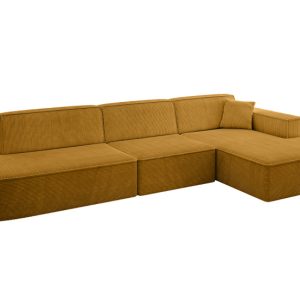 Narożnik prawostronny bez funkcji spania IREA-L2-v4 327x165x77 cm Żółty 775377 Narożnik prawostronny bez funkcji spania IREA-L2-v4 327x165x77 cm Żółty 775377