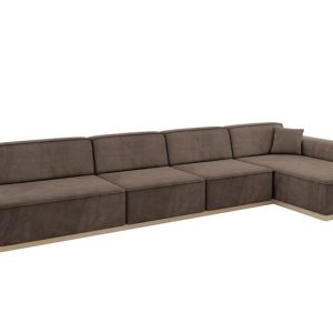 Narożnik prawostronny bez funkcji spania IREA-L3 412x165x80 Brązowy 755498