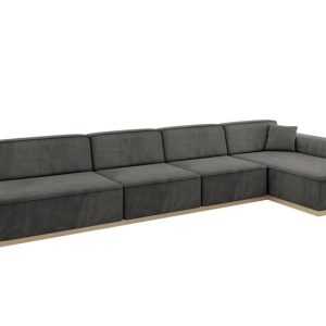 Narożnik prawostronny bez funkcji spania IREA-L3 412x165x80 Ciemnoszary 755589