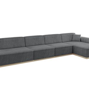 Narożnik prawostronny bez funkcji spania IREA-L3 412x165x80 Ciemnoszary 755548