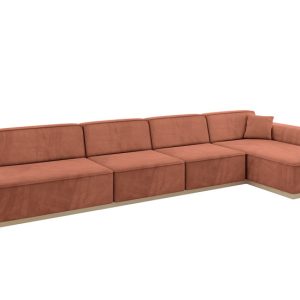 Narożnik prawostronny bez funkcji spania IREA-L3 412x165x80 Morelowy 755626