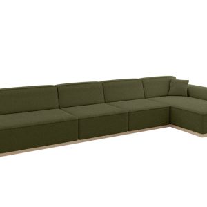Narożnik prawostronny bez funkcji spania IREA-L3 412x165x80 Zielony 755544