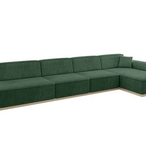 Narożnik prawostronny bez funkcji spania IREA-L3 412x165x80 Zielony 755562