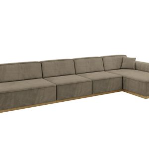 Narożnik prawostronny bez funkcji spania IREA-L3-v2 412x165x80 Brązowy 807539