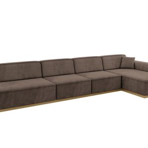 Narożnik prawostronny bez funkcji spania IREA-L3-v2 412x165x80 Brązowy 755605