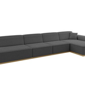 Narożnik prawostronny bez funkcji spania IREA-L3-v2 412x165x80 cm Szary 755576 Narożnik prawostronny bez funkcji spania IREA-L3-v2 412x165x80 cm Szary 755576