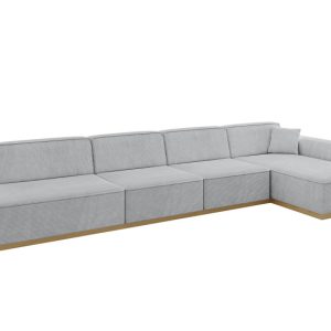 Narożnik prawostronny bez funkcji spania IREA-L3-v2 412x165x80 cm Szary 755580 Narożnik prawostronny bez funkcji spania IREA-L3-v2 412x165x80 cm Szary 755580
