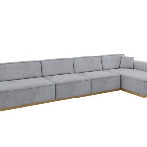 Narożnik prawostronny bez funkcji spania IREA-L3-v2 412x165x80 cm Szary 755525 Narożnik prawostronny bez funkcji spania IREA-L3-v2 412x165x80 cm Szary 755525