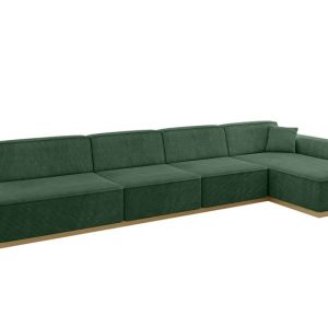 Narożnik prawostronny bez funkcji spania IREA-L3-v2 412x165x80 Zielony 755583 Narożnik prawostronny bez funkcji spania IREA-L3-v2 412x165x80 Zielony 755583