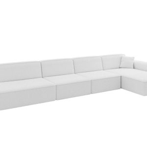 Narożnik prawostronny bez funkcji spania IREA-L3-v3 412x165x77 cm Biały 775554 Narożnik prawostronny bez funkcji spania IREA-L3-v3 412x165x77 cm Biały 775554
