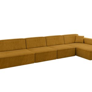 Narożnik prawostronny bez funkcji spania IREA-L3-v4 412x165x77 cm Żółty 775280 Narożnik prawostronny bez funkcji spania IREA-L3-v4 412x165x77 cm Żółty 775280