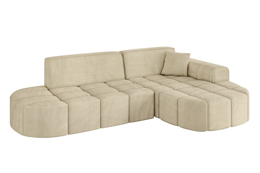 Narożnik prawostronny bez funkcji spania LIVO-L1 - 252x173x79,5 Beżowy 796092