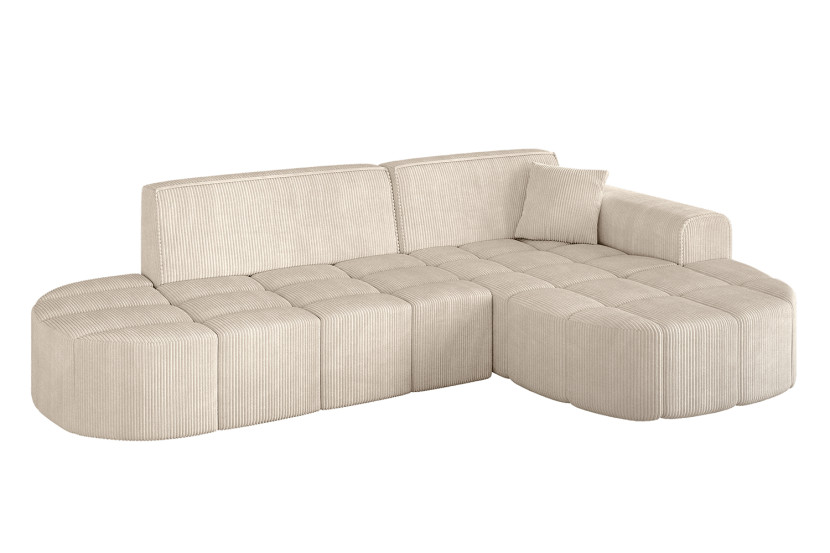Narożnik prawostronny bez funkcji spania LIVO-L1 - 252x173x79,5 Beżowy 795944