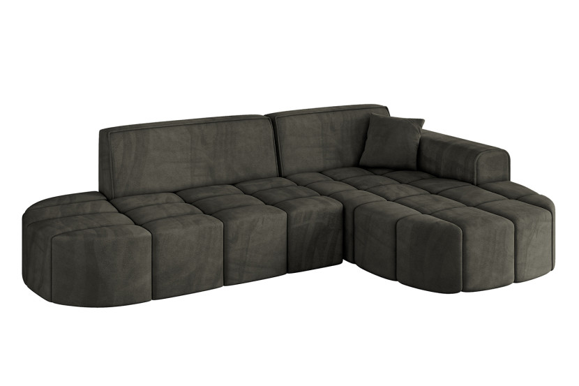 Narożnik prawostronny bez funkcji spania LIVO-L1 - 252x173x79,5 Czarny 795919