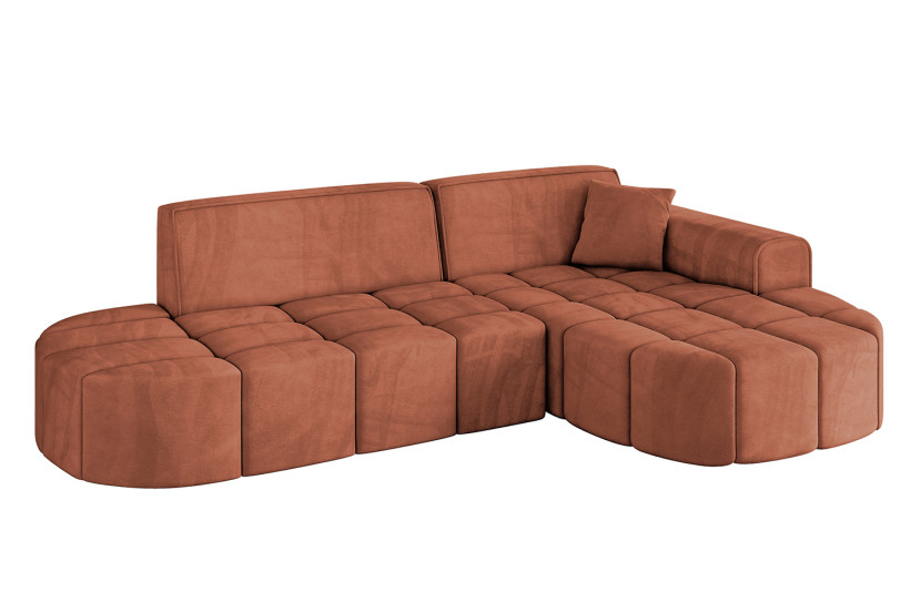 Narożnik prawostronny bez funkcji spania LIVO-L1 - 252x173x79,5 Morelowy 795905