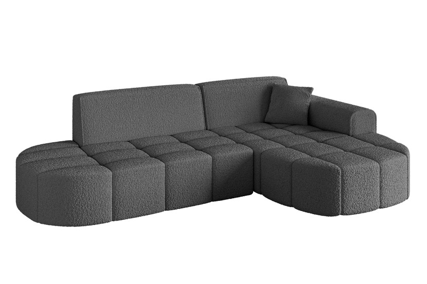 Narożnik prawostronny bez funkcji spania LIVO-L1 - 252x173x79,5 Szary 796042